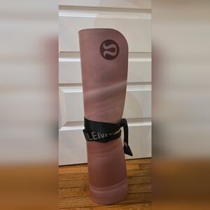 lululemon Pink Gradient Yoga 3MM Mat with Subtle White Accents
